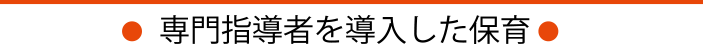 専門指導者を導入した保育